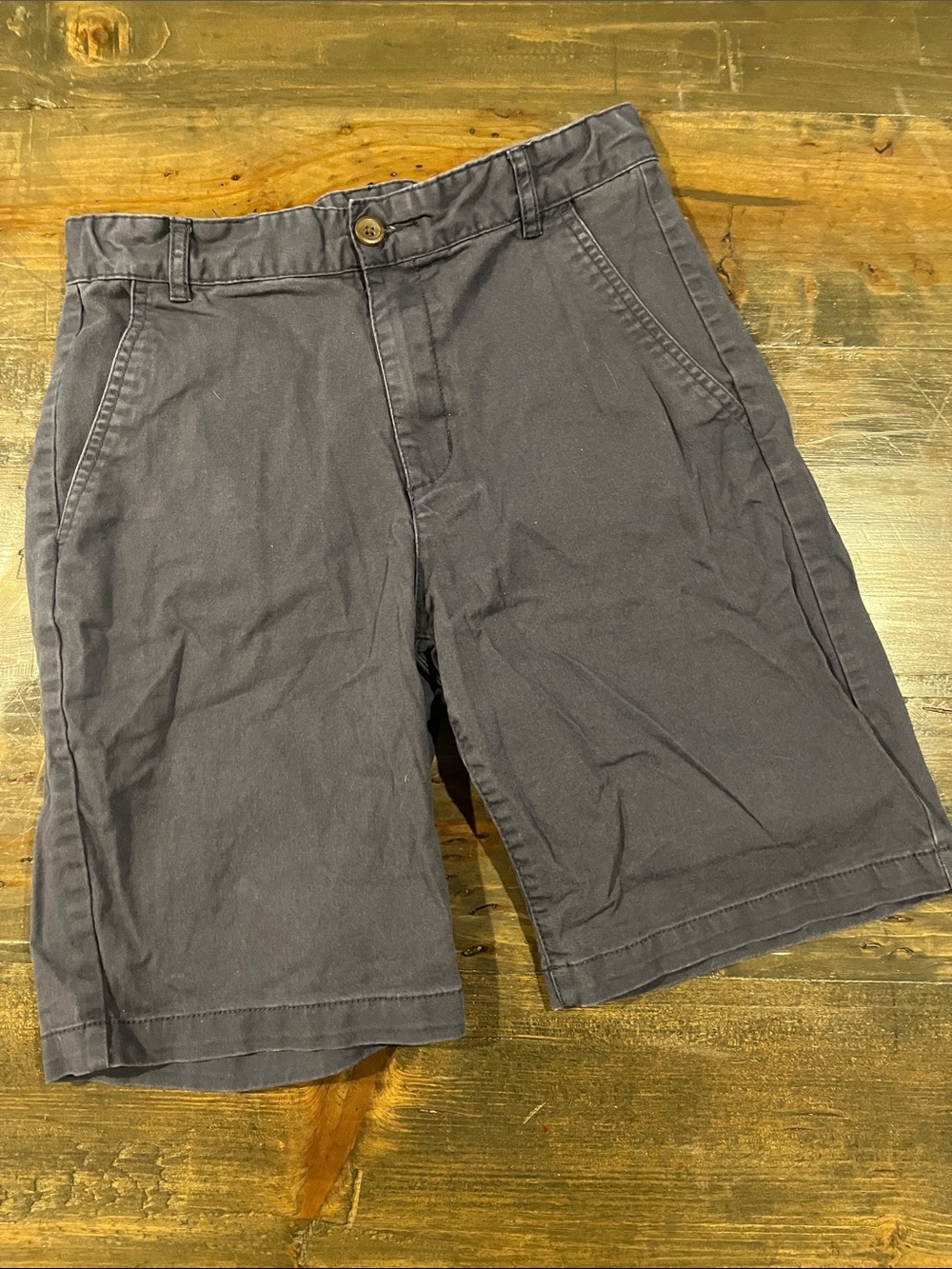 Old Navy Boys Navy Flat-Front Shorts